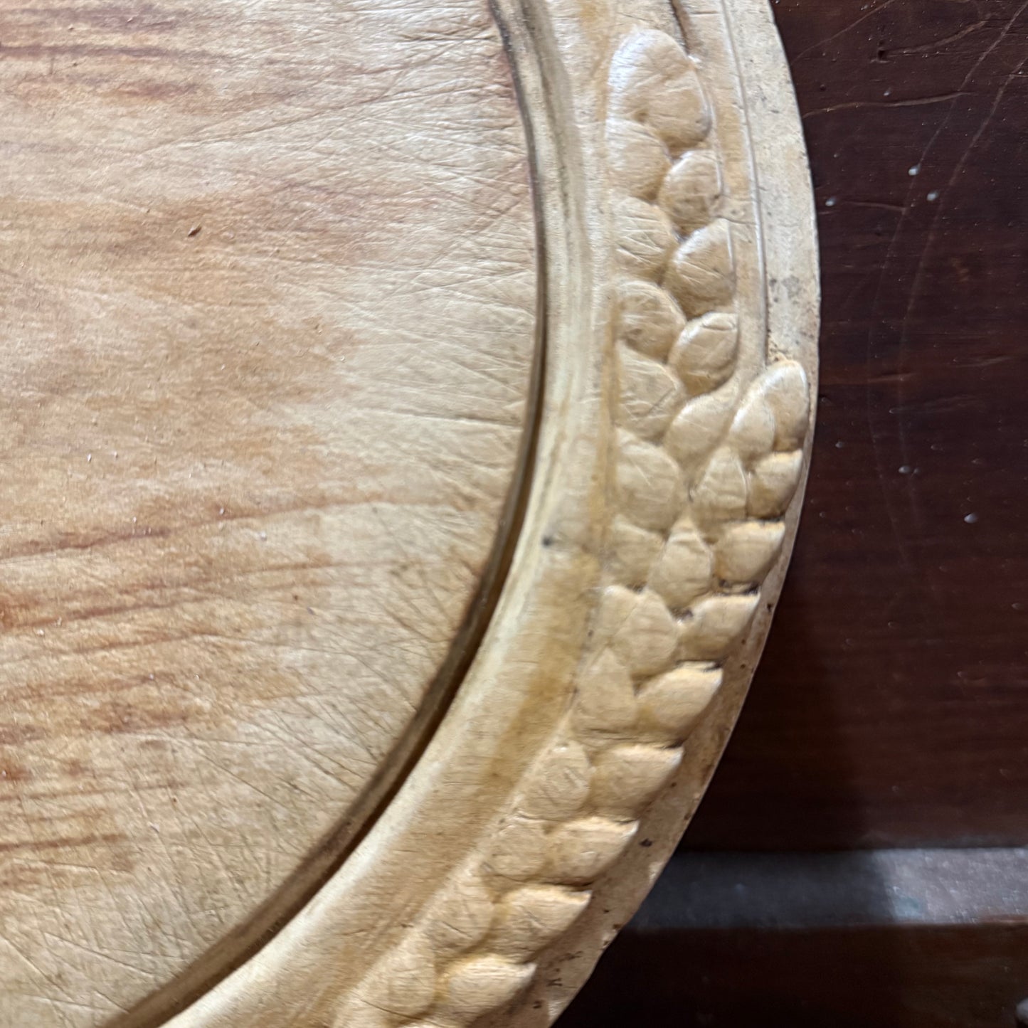 Wheat Border Carved Wooden Breadboard