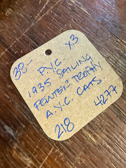 PYC 1935 Pewter Sailing Trophy
