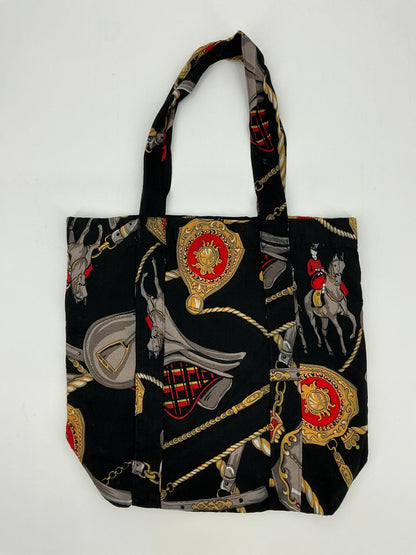 Equestrian Pattern Tote Bag
