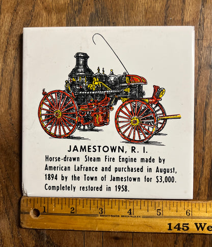 Jamestown Historical Society Tile - Steamer Engine