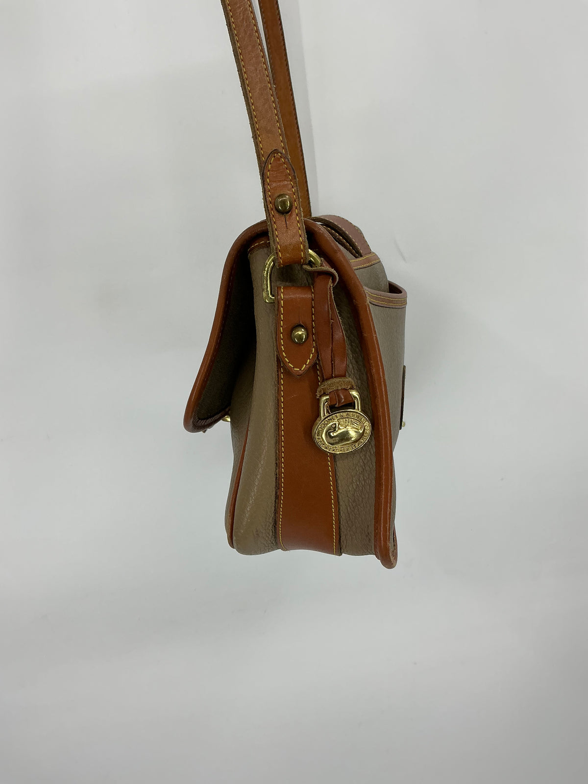Vintage Dooney & Bourke Dark Leather Crossbody Bag