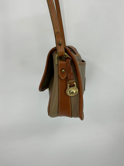 Vintage Dooney & Bourke Dark Leather Crossbody Bag