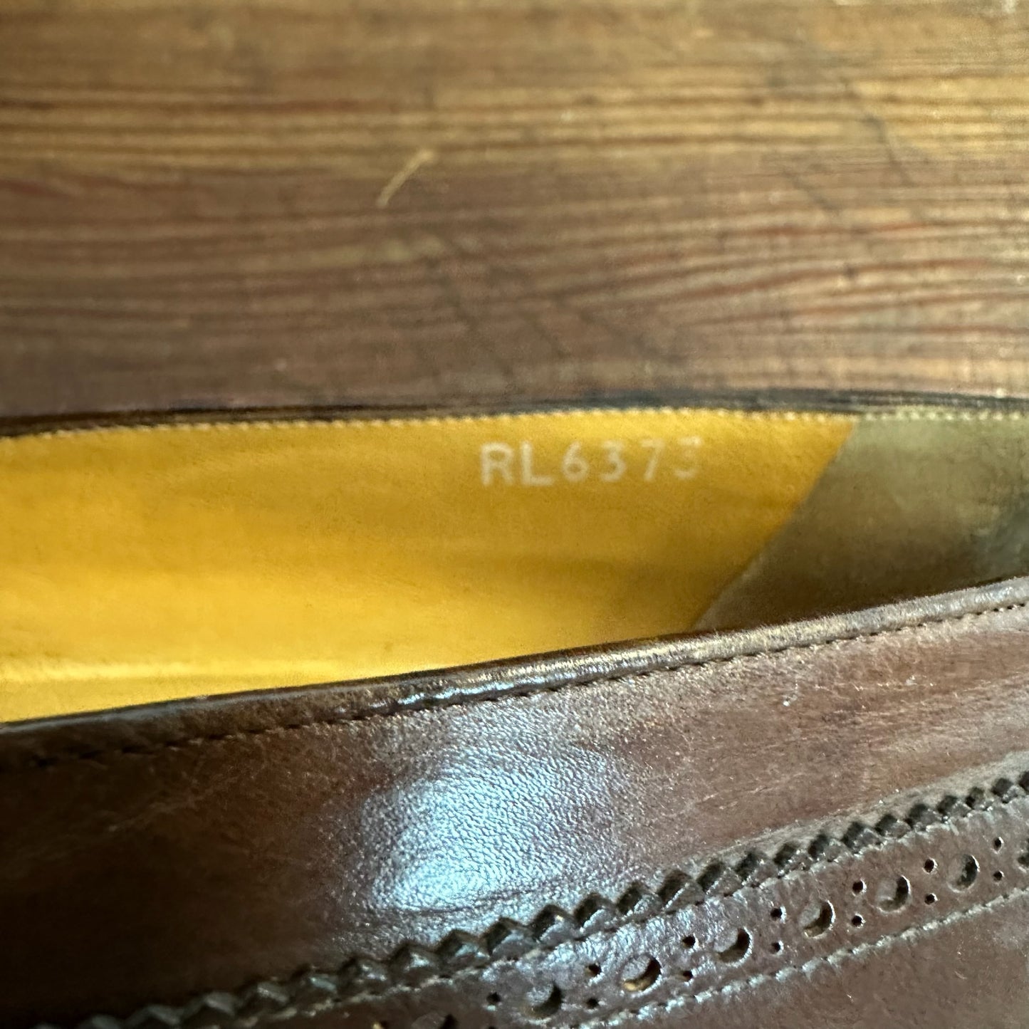 Vintage Ralph Lauren Brown Leather Wing Tip Penny Loafer