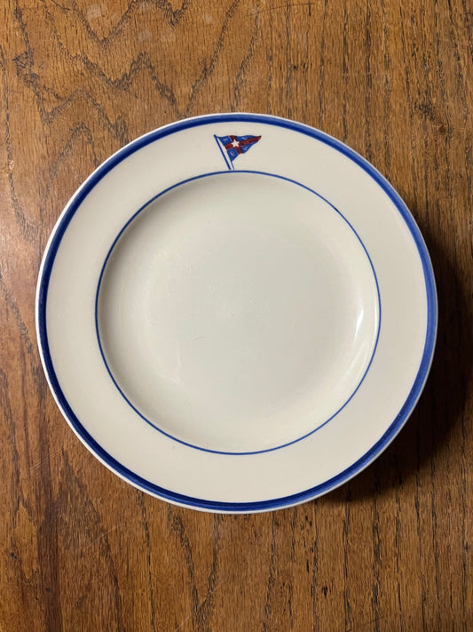 New York Yacht Club Bread Plate with NYYC Burgee