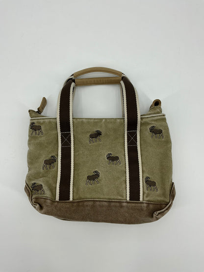 L. L. Bean Moose Embroidered Mini Boat and Tote Zip Top