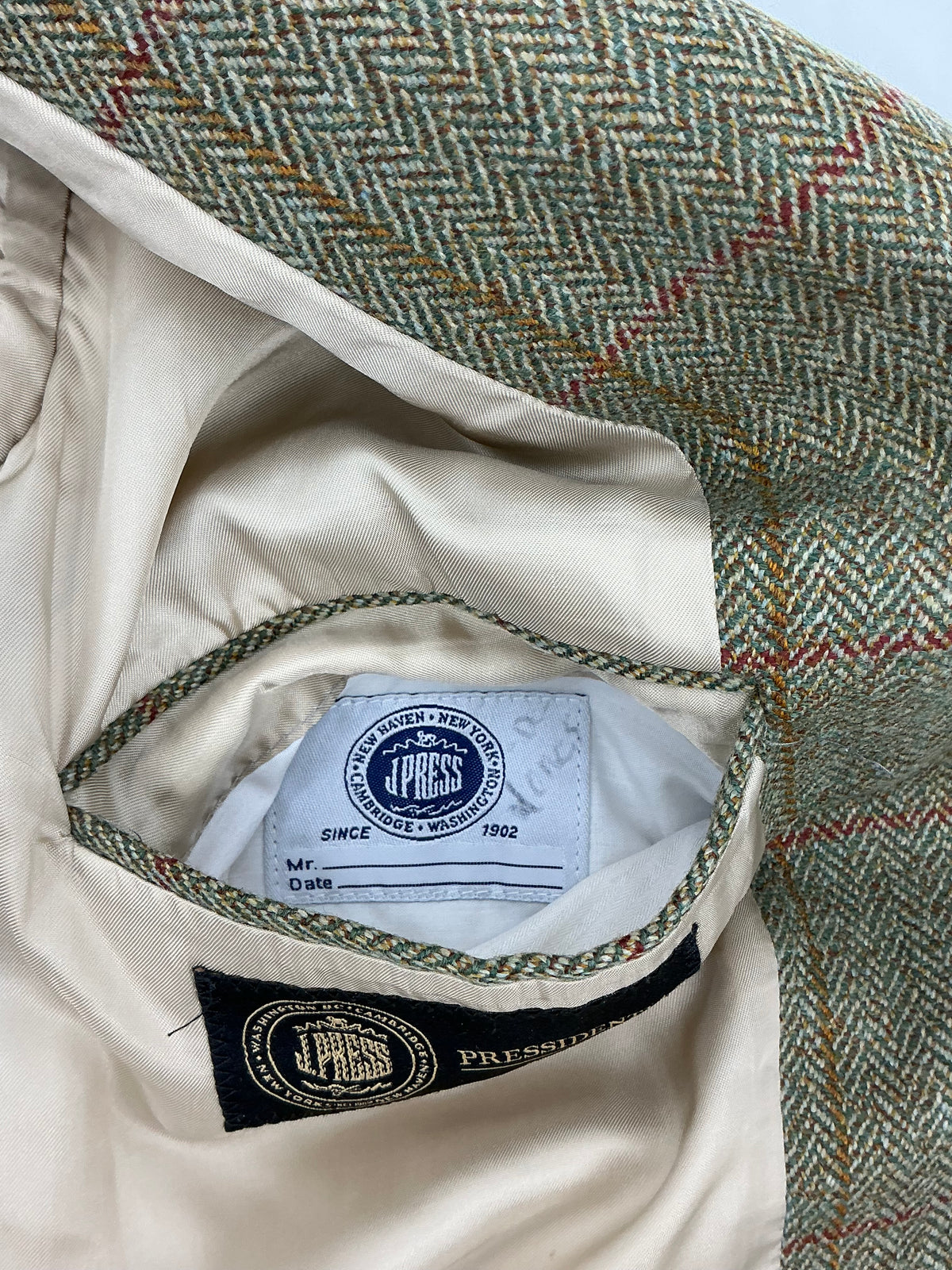 J. Press Plymouth Pressidential Wool Tweed Sport Coat 44R