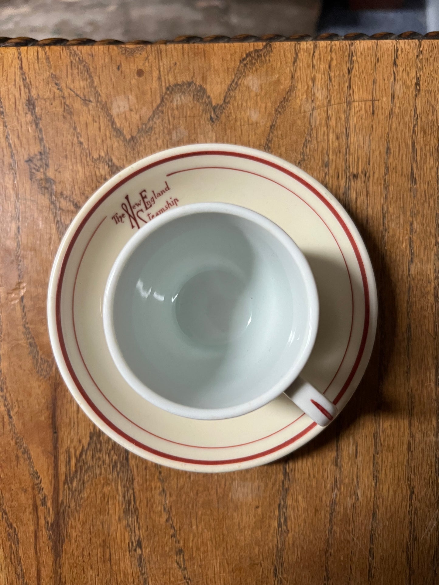 The New England Steamship Company Demitasse Cup and Saucer