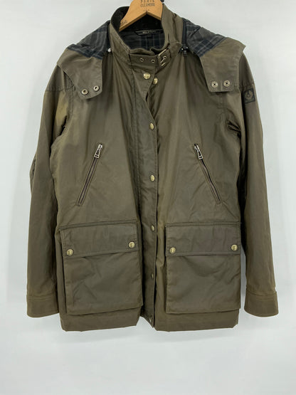 Belstaff Waxed Cotton Hooded Jacket 44