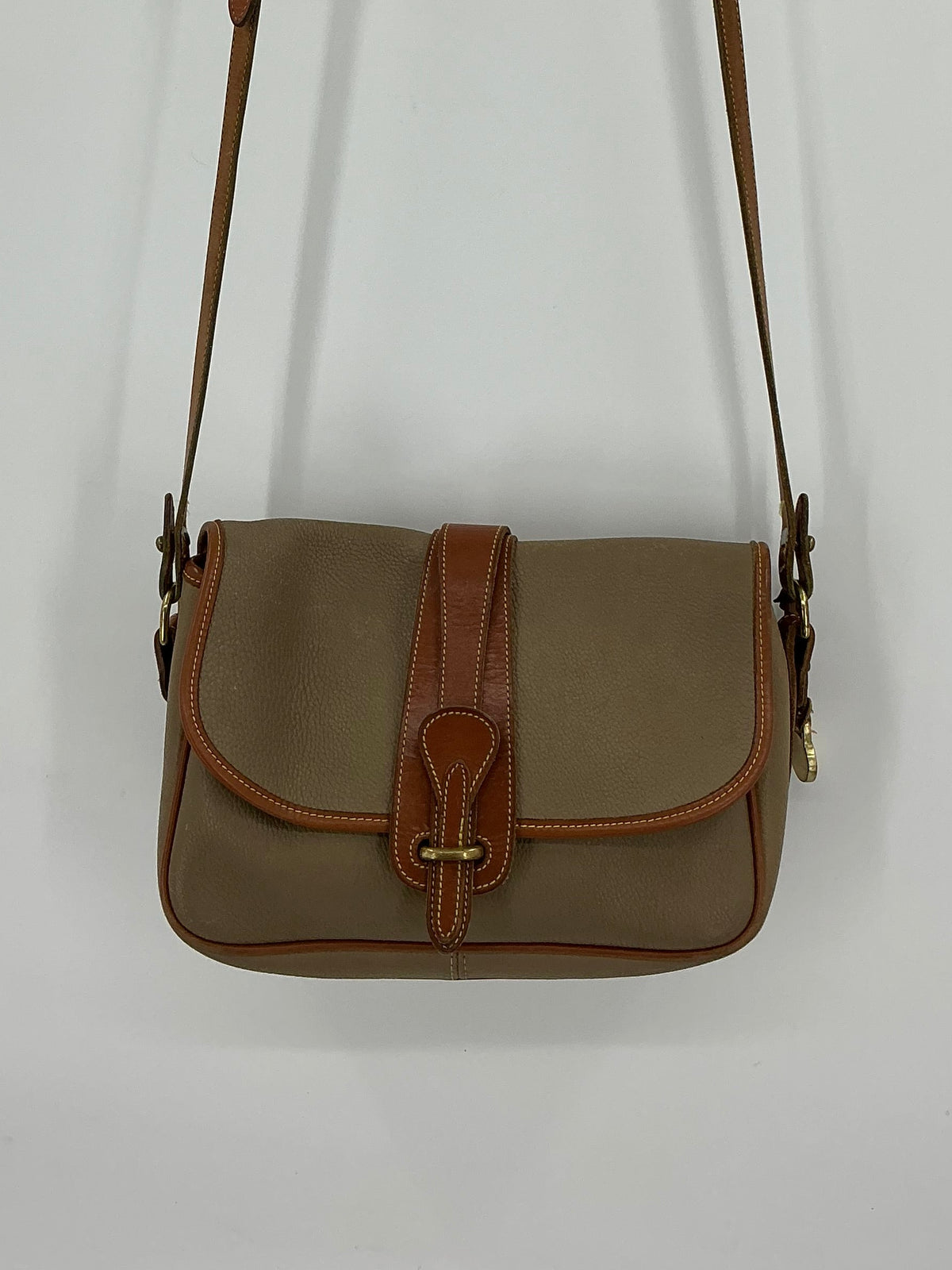 Vintage Dooney & Bourke Dark Leather Crossbody Bag