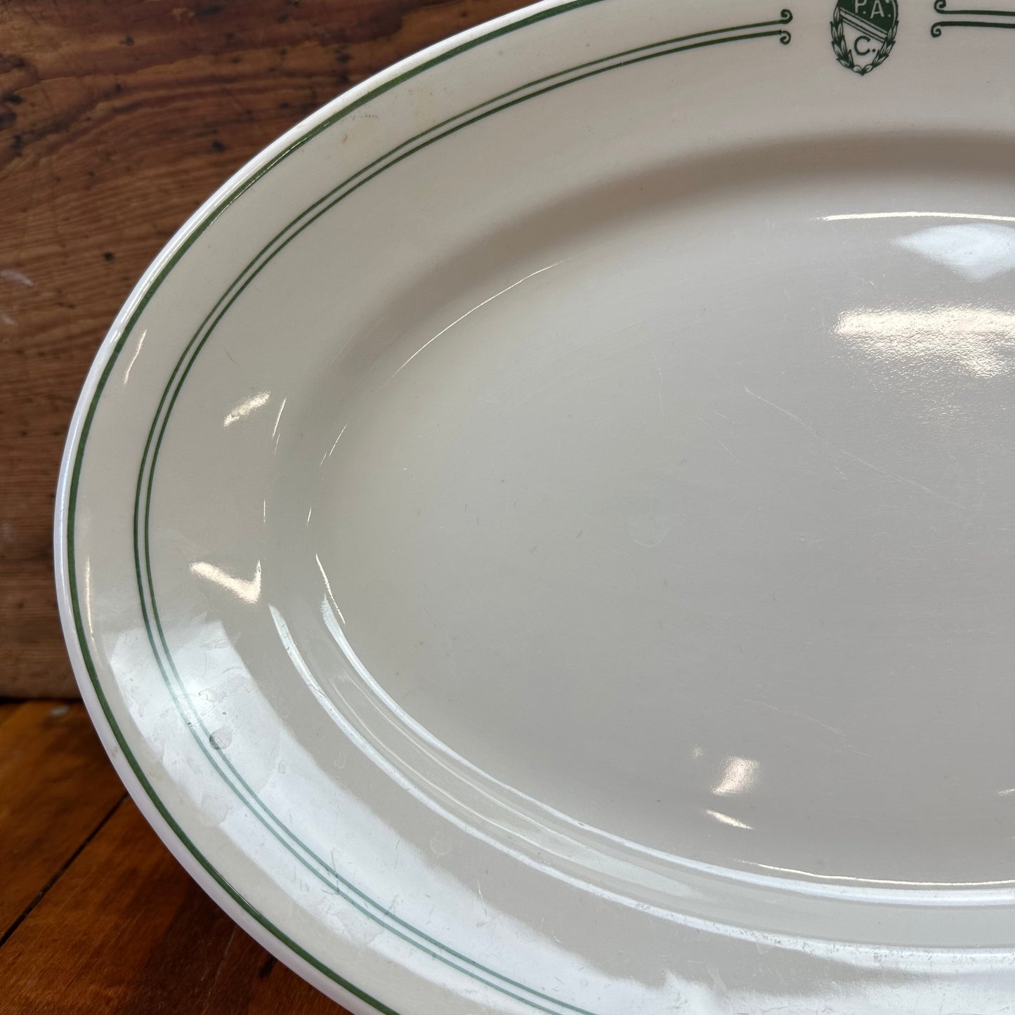 P.A.C. Penn Athletic Club Green Transfer Platter