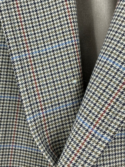 Vintage J. Press x Abraham Moon Houndstooth Wool Sport Coat 44R