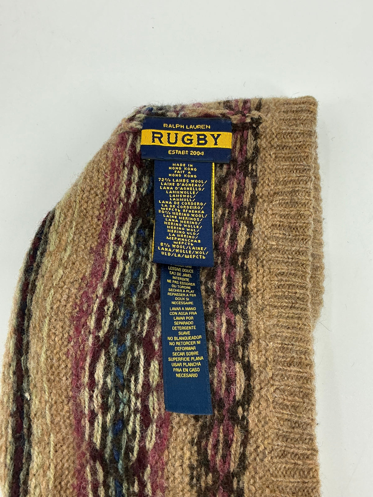 Ralph Lauren Rugby Wool Fair Isle Winter Hat