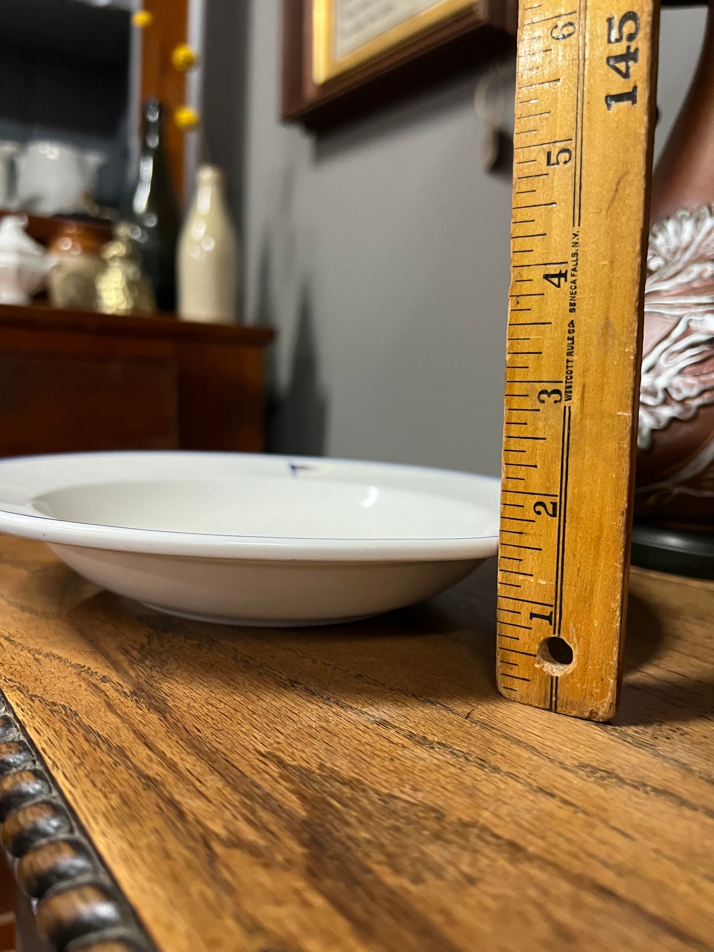 New York Yacht Club Rim Soup Bowl with NYYC Burgee