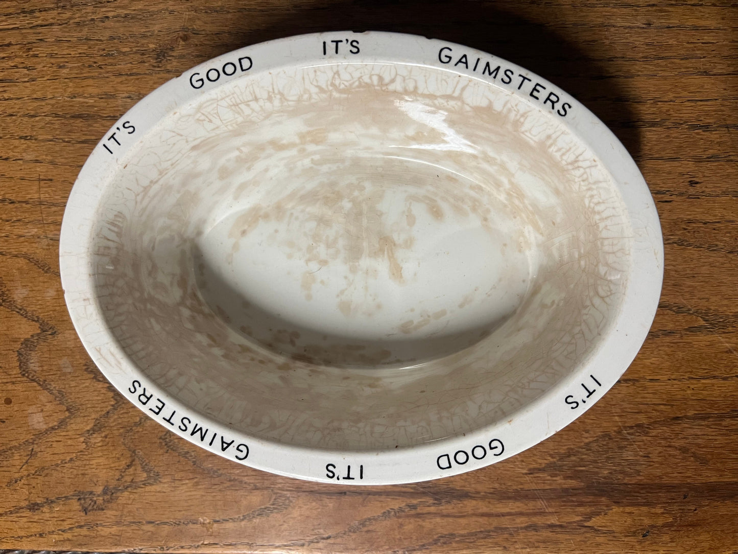 Gaimsters Advertising Bowl - Stained