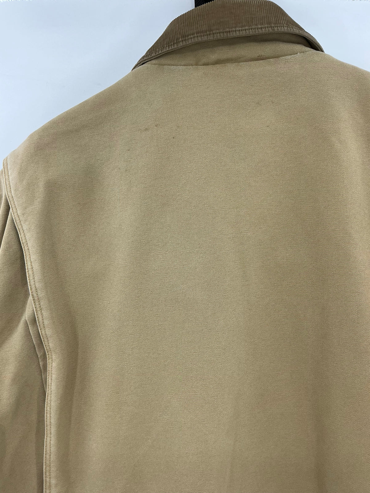 Vintage J.Crew Canvas Plaid-Lined Barn Jacket with Corduroy Collar XL