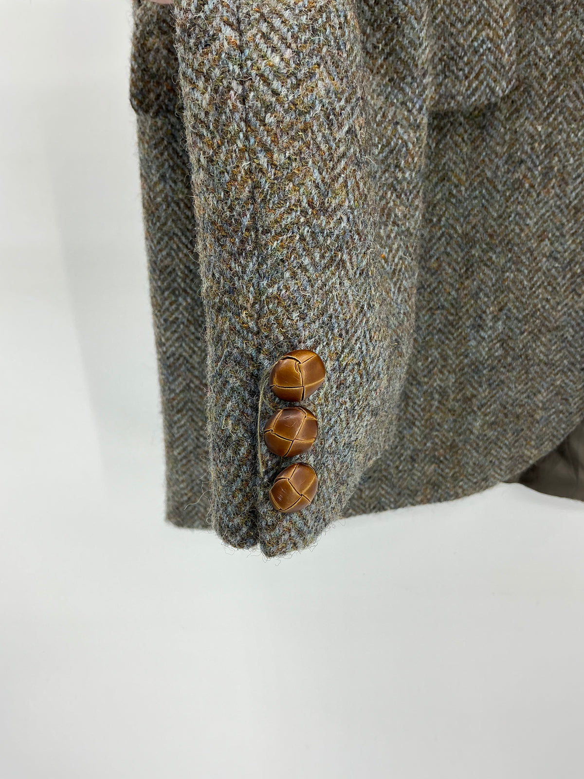 Vintage Harris Tweed Jacket Blue 40L