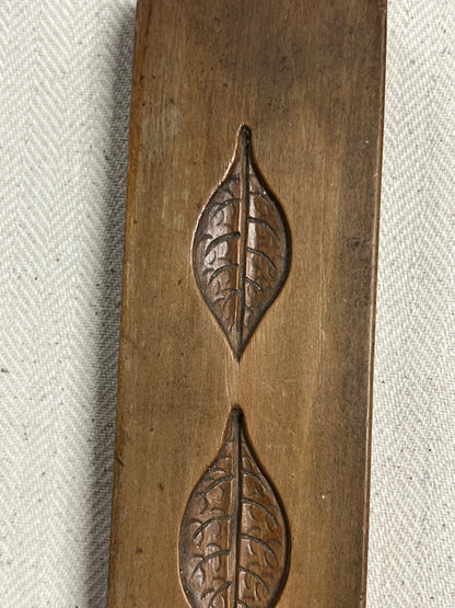 Carved Wooden Candy Mold - 3 Leaves