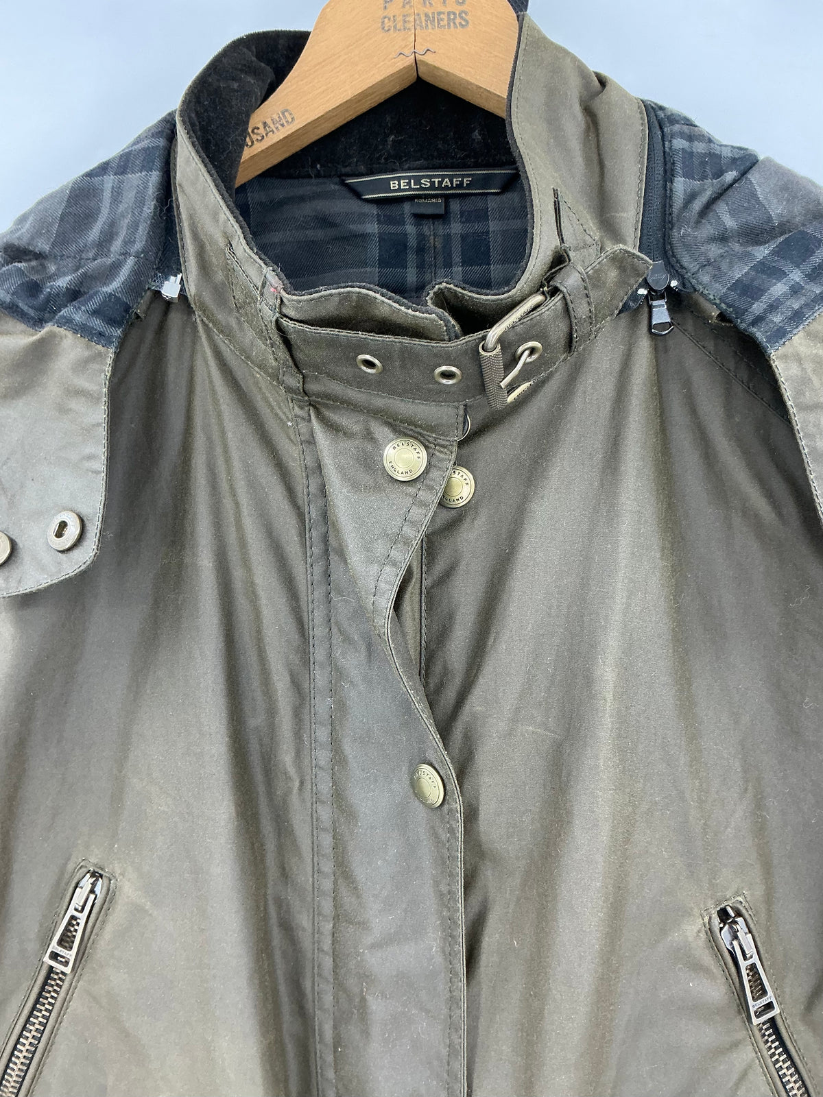 Belstaff Waxed Cotton Hooded Jacket 44