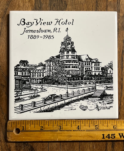 Jamestown Historical Society Tile - Bay View Hotel 1889-1985