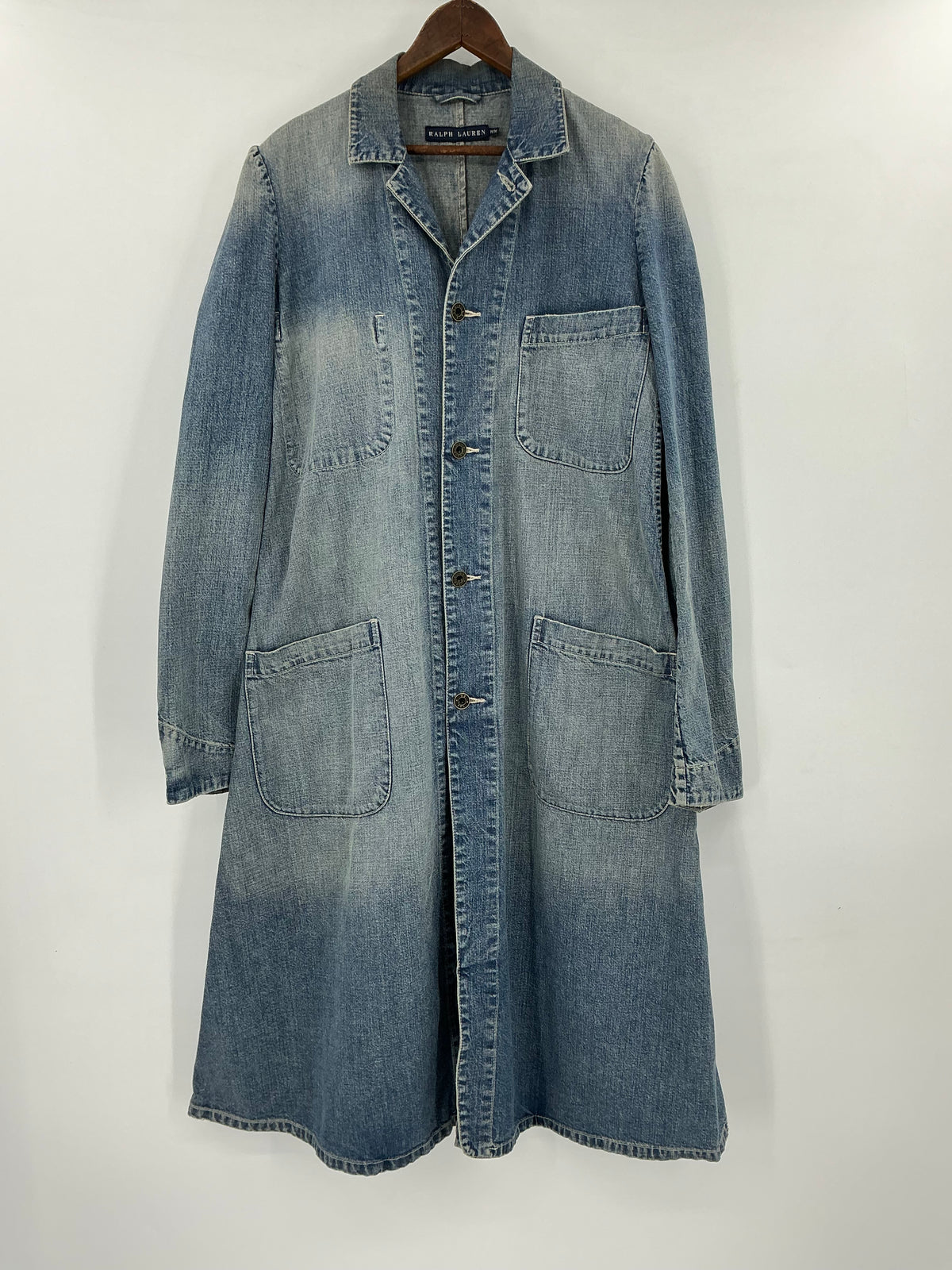 Vintage Ralph Lauren Denim Coverall Long Coat Medium
