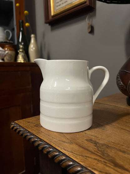 Lord Nelson White Ironstone Banded Dairy Jug