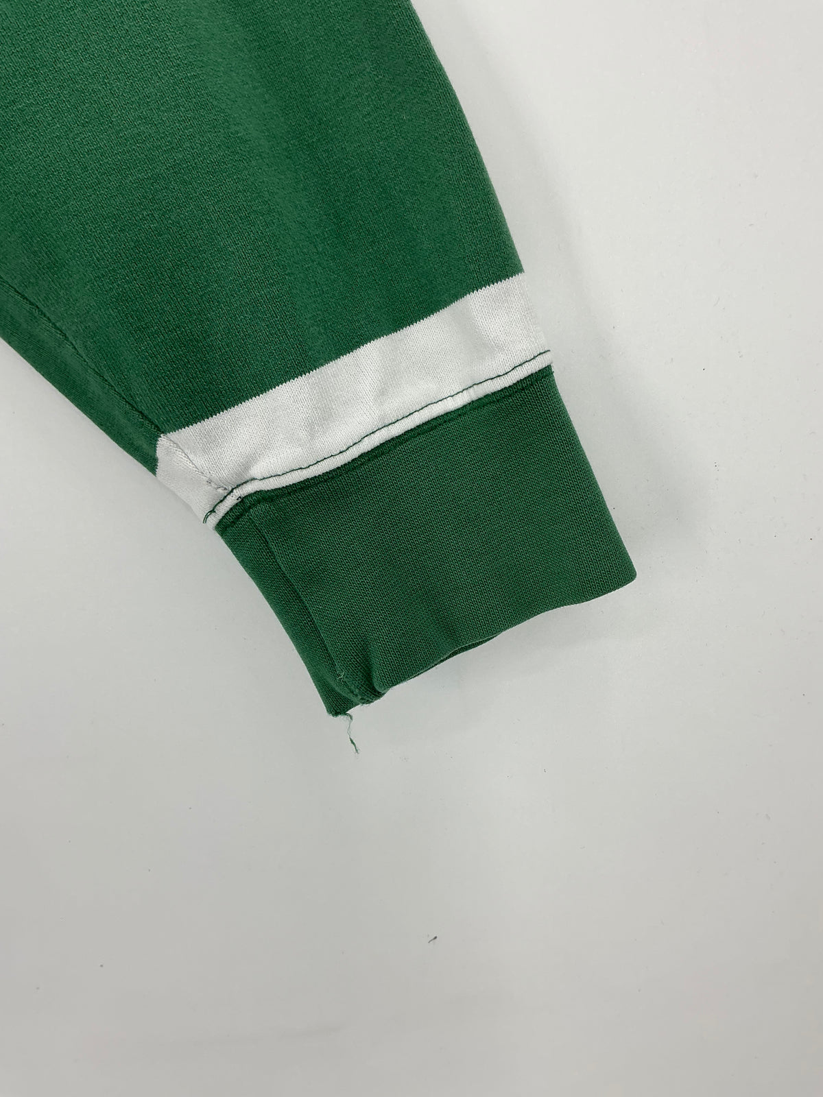 Lands' End  Striped Rugby Shirt - Green & White XL Tall