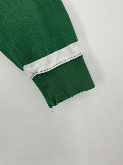 Lands' End  Striped Rugby Shirt - Green & White XL Tall
