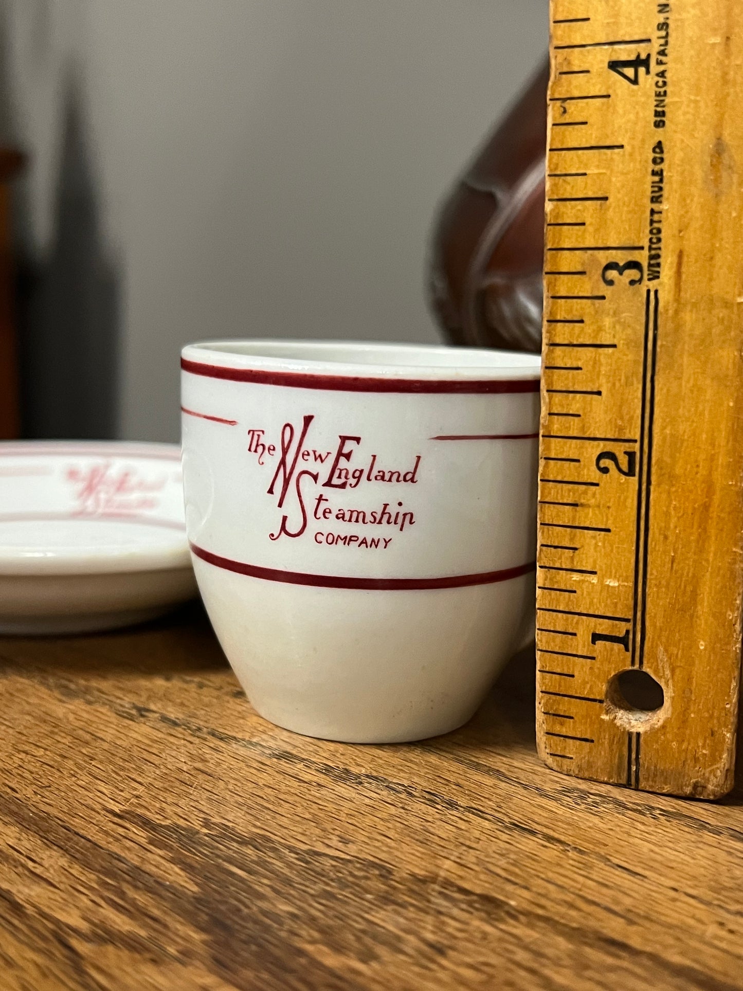 The New England Steamship Company Demitasse Cup and Saucer