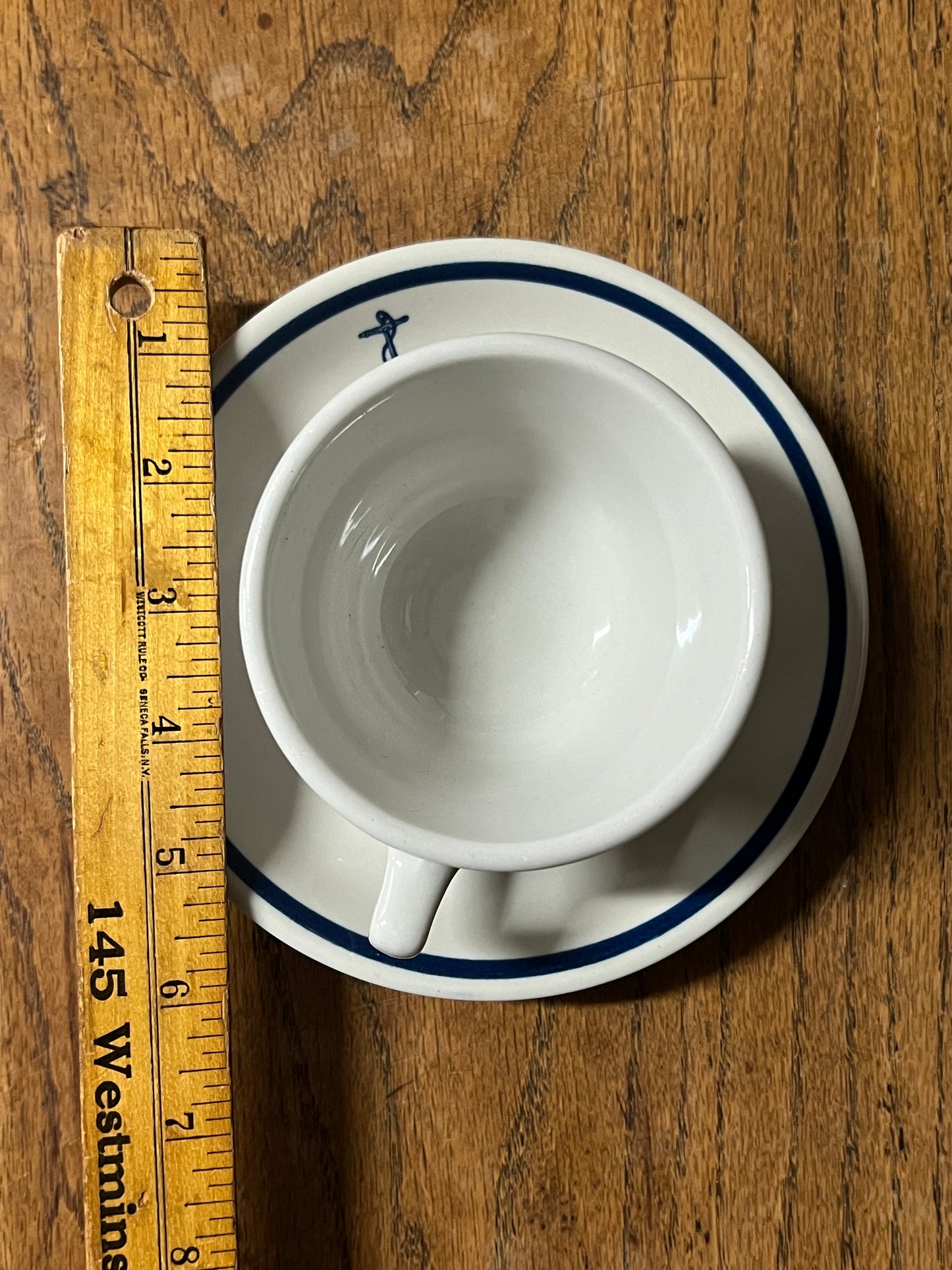US Navy Wardroom China Flat Cup and Saucer