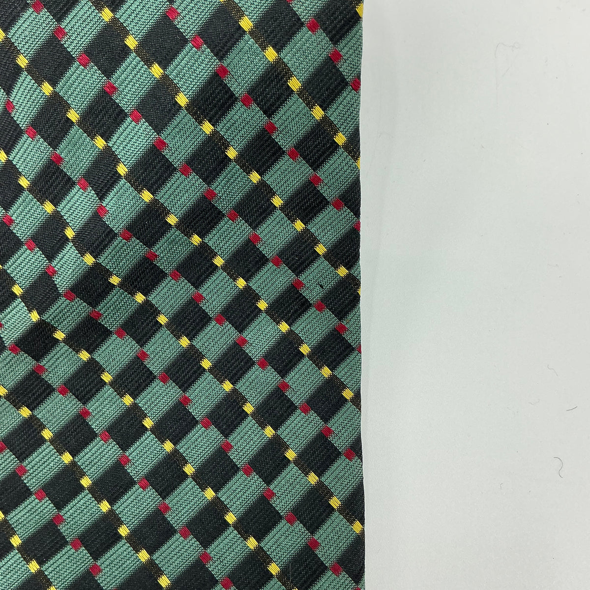 Vintage Westbury Collection Men’s Multicolored Checkered Silk Tie