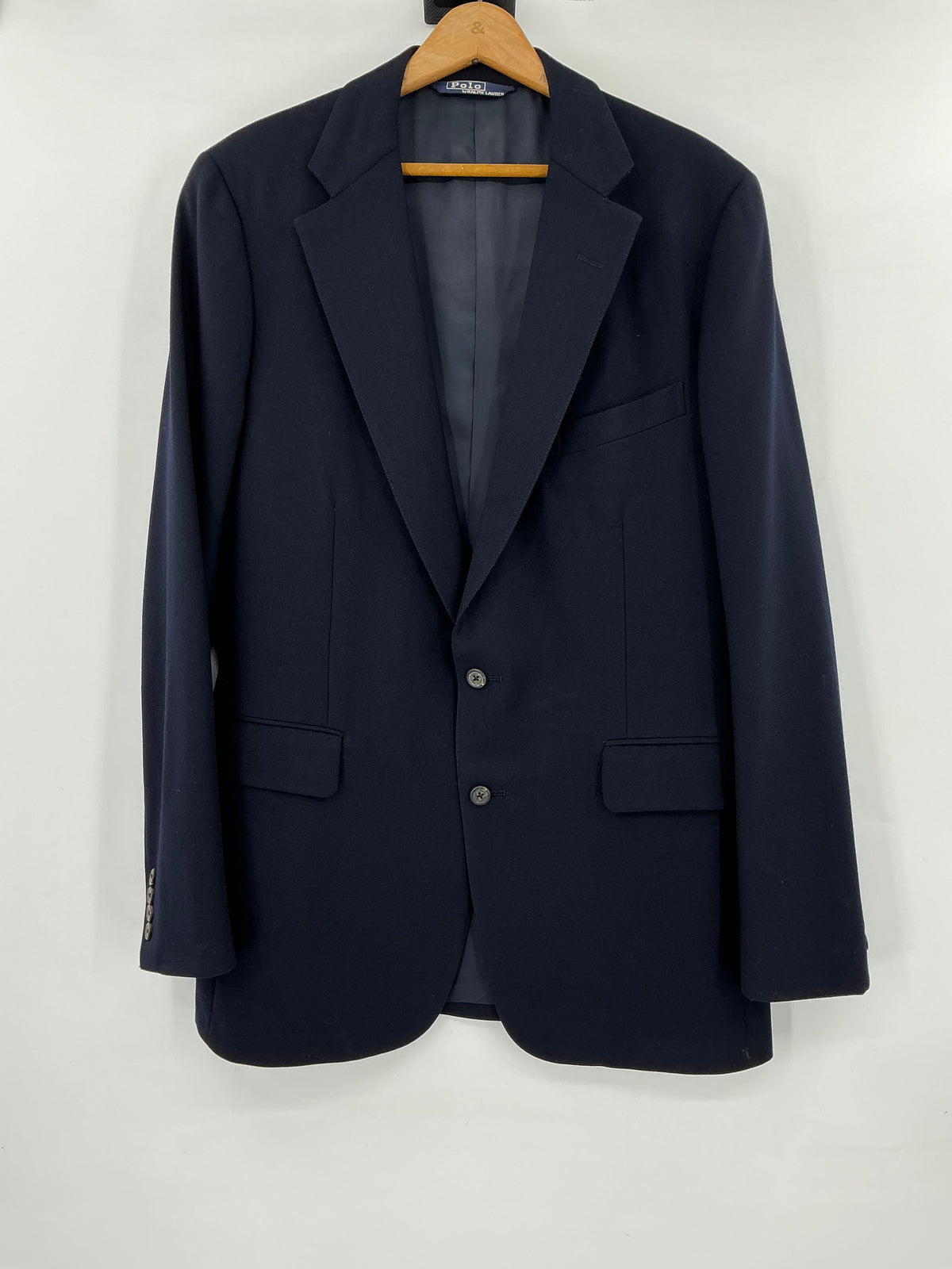 Vintage Polo University Club Ralph Lauren Navy Wool Blazer Sport Coat  Union Label