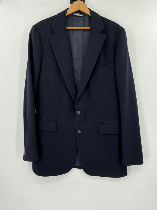 Vintage Polo University Club Ralph Lauren Navy Wool Blazer Sport Coat  Union Label