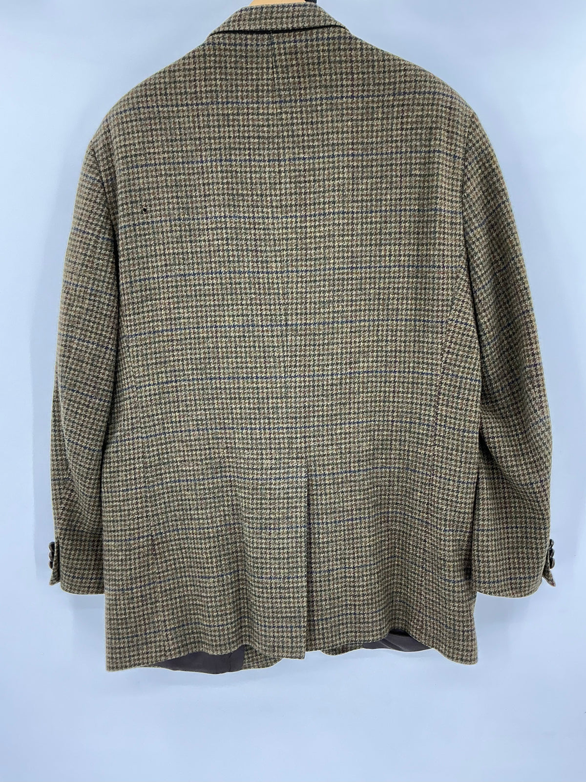 Vintage J. Press Men's Olive & Brown Tic-Weave Wool Tweed Sport Coat 44R