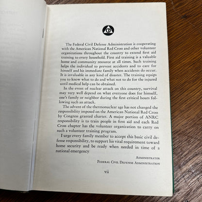 Vintage First Aid Book American Red Cross