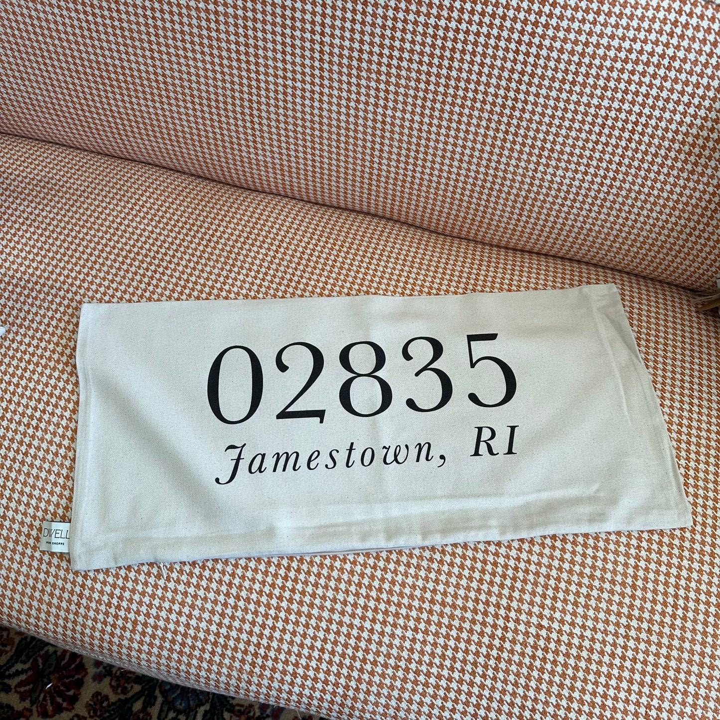 02835 Jamestown Zip Code Lumbar Pillow