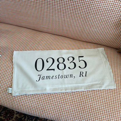 02835 Jamestown Zip Code Lumbar Pillow