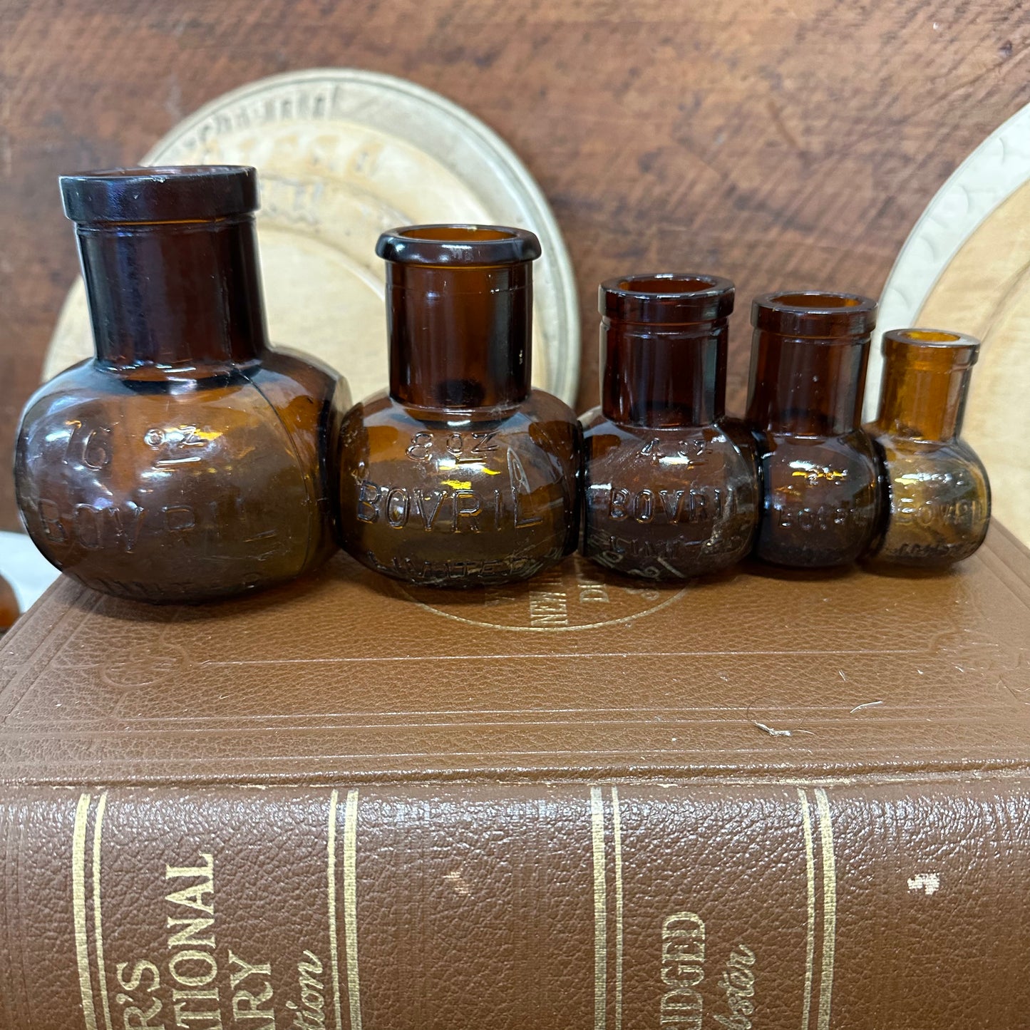 Amber Bovril Bottles