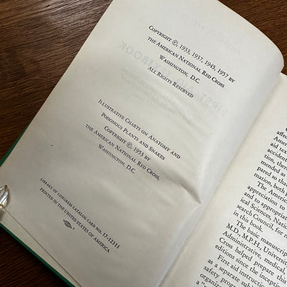 Vintage First Aid Book American Red Cross