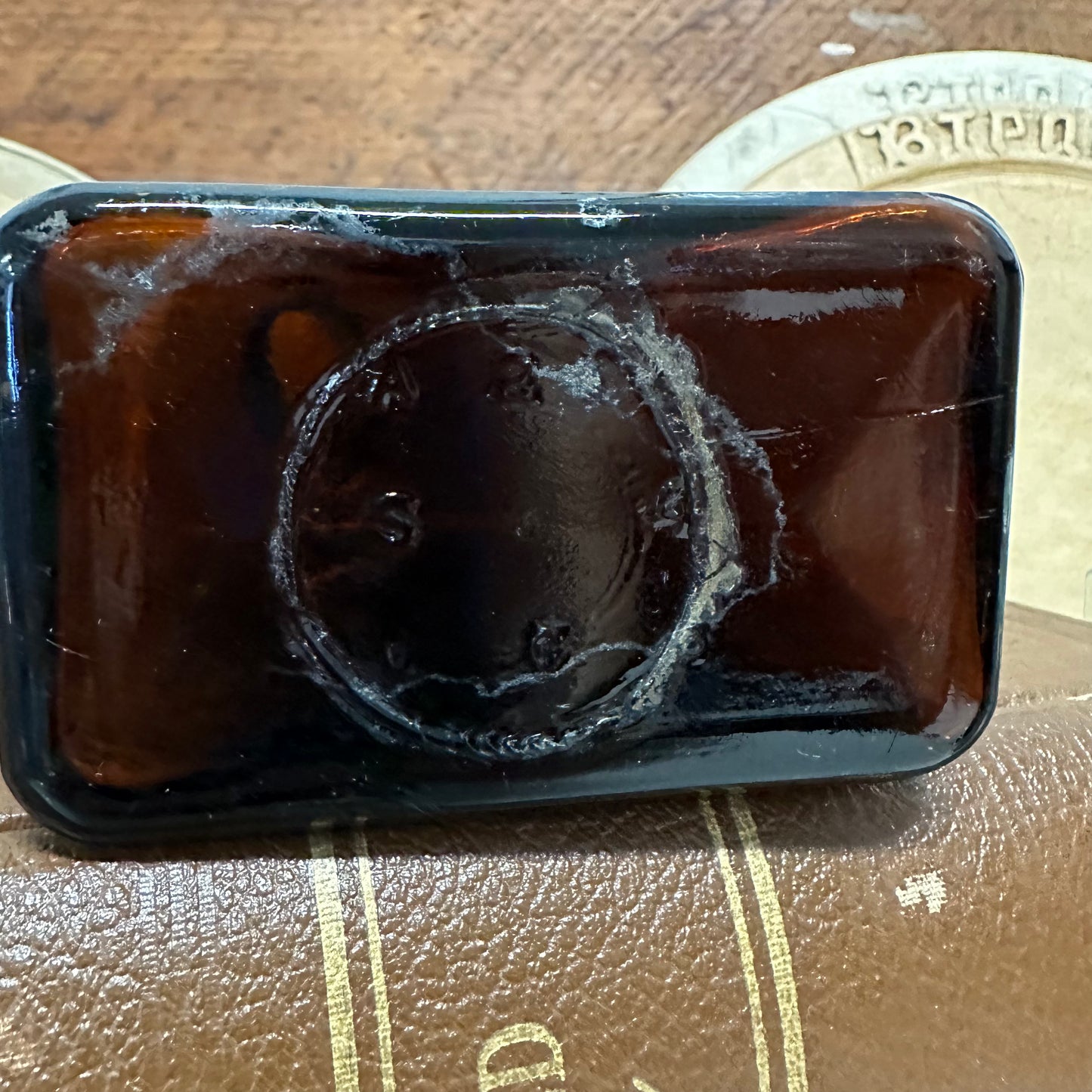 Ainslie’s Amber Whisky Bottle