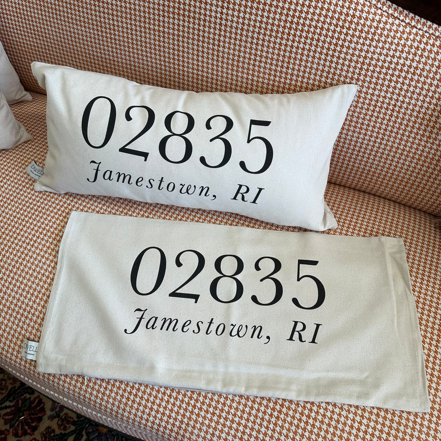 02835 Jamestown Zip Code Lumbar Pillow