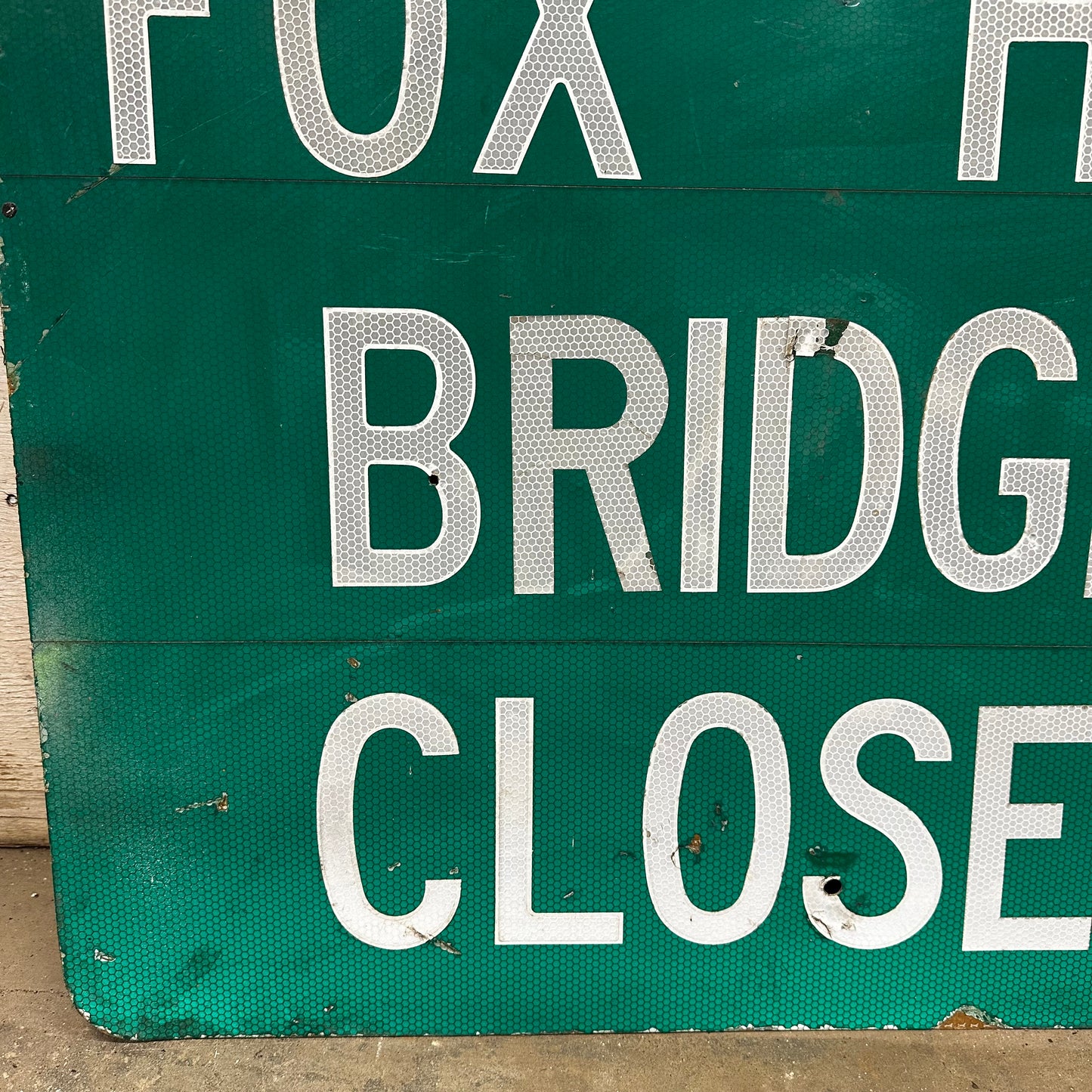 Fox Hill Bridge Detour Sign