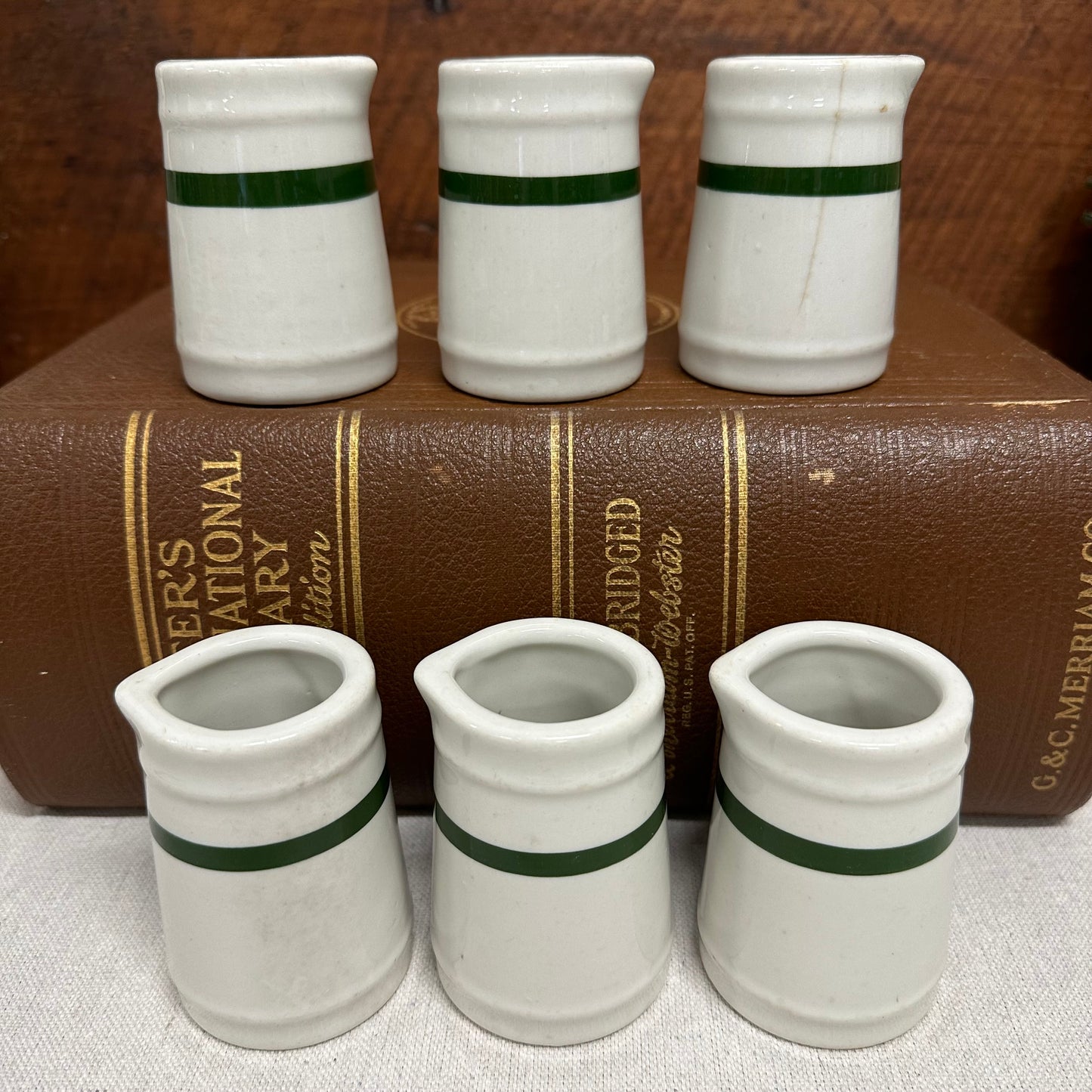 Green Stripe Large Creamer/Syrup