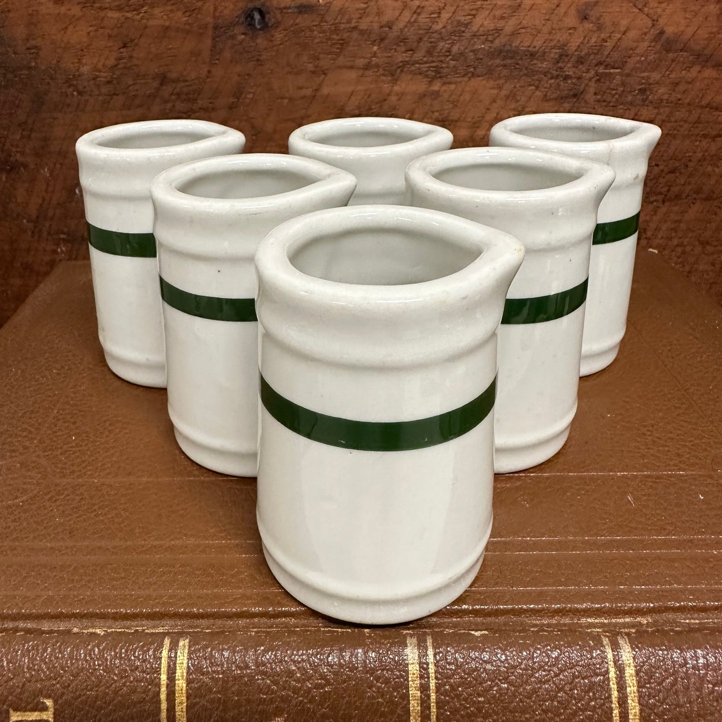 Green Stripe Large Creamer/Syrup