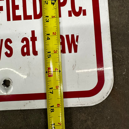 Two Reserved Parking Signs Field & Field