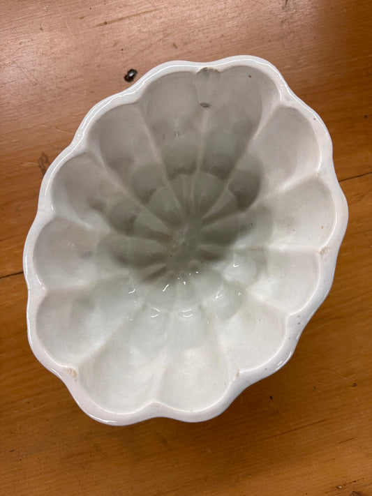 White Ironstone Pudding Mold