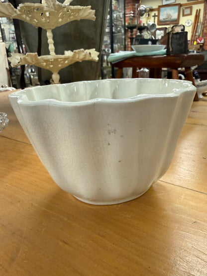 White Ironstone Pudding Mold