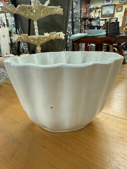White Ironstone Pudding Mold