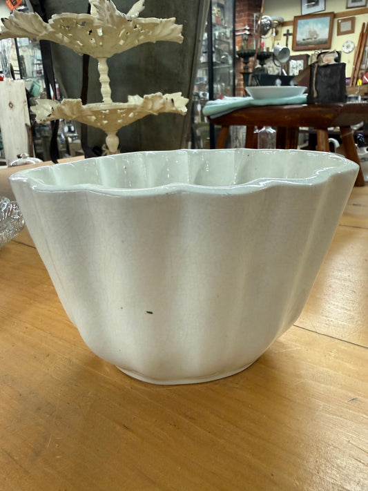 White Ironstone Pudding Mold