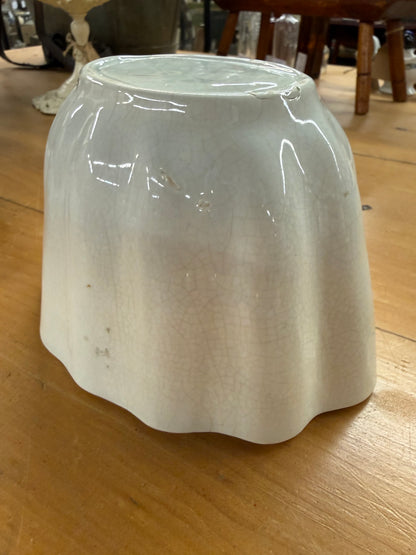 White Ironstone Pudding Mold