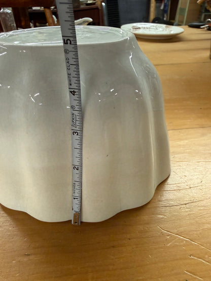 White Ironstone Pudding Mold